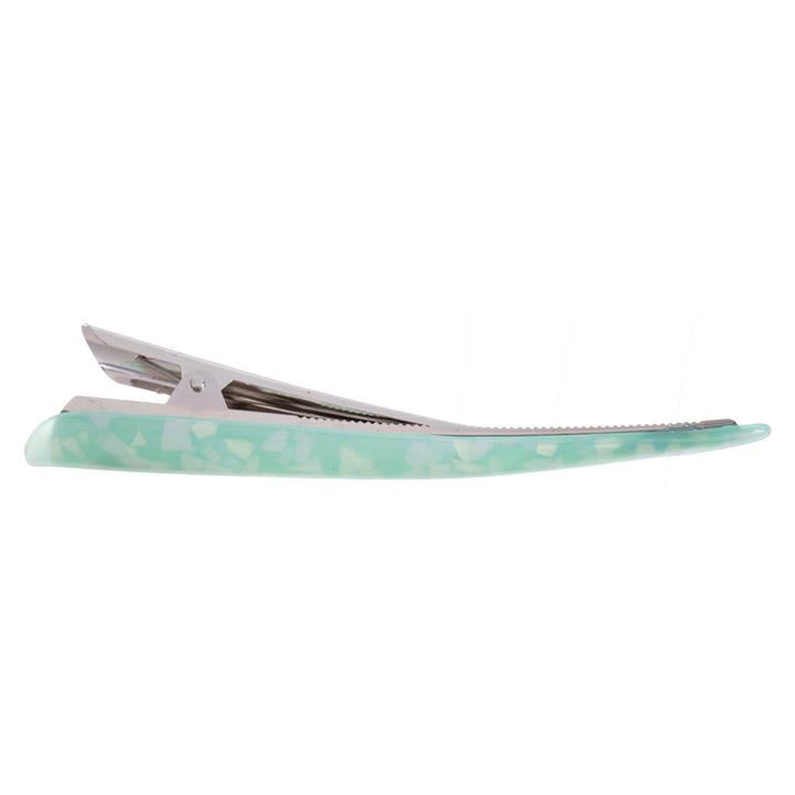 Metallic bird beak coloured hair clip 13,5cm