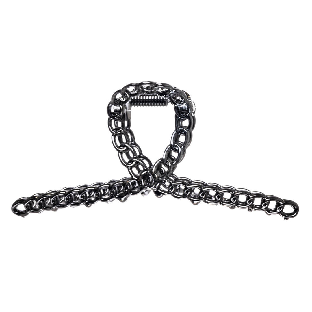 Chain link flat metal shark tooth clip 11,2cm