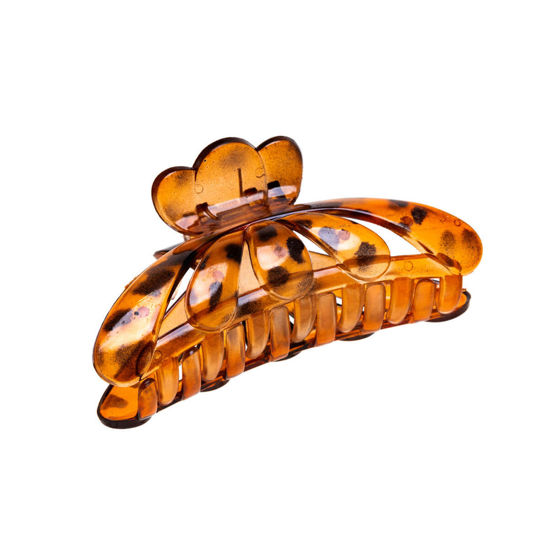 Curved lämnade hajtanden på hårklämma 12 cm