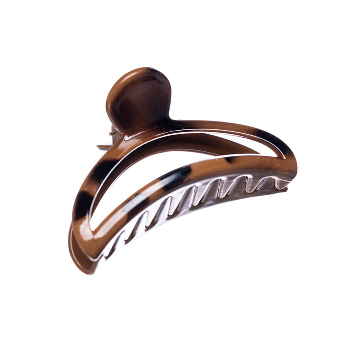 Randig krökt hajtand av hårklipp 9,5 cm