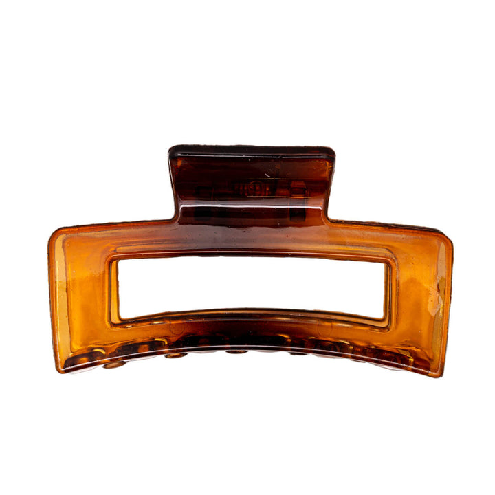 Rektangulärt hårspänne av plast med hajtand 7cm