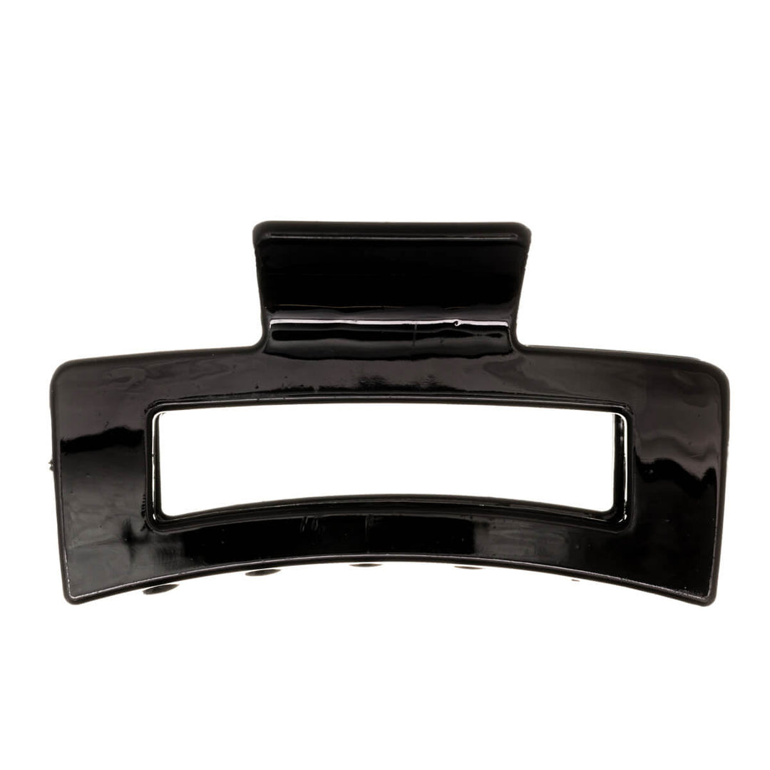 Rektangulärt hårspänne av plast med hajtand 7cm