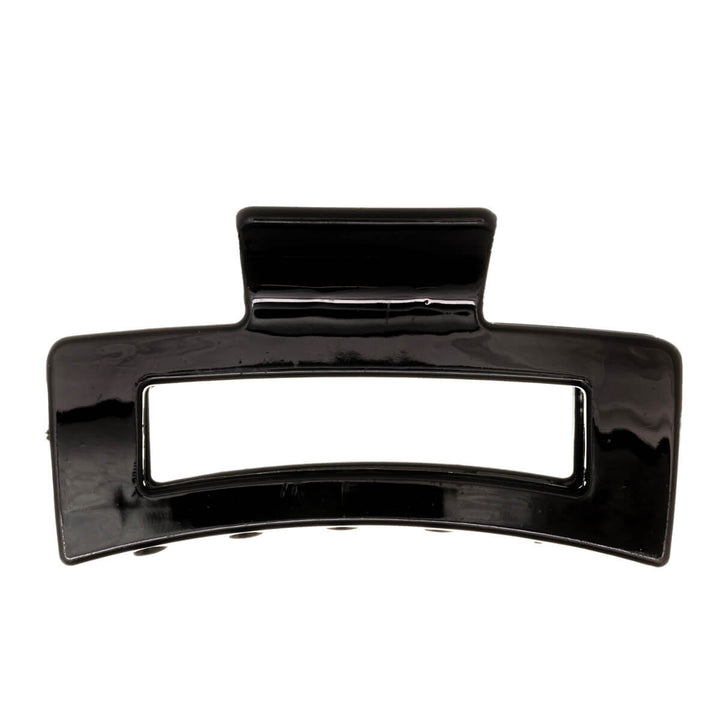 Rektangulärt hårspänne av plast med hajtand 7cm