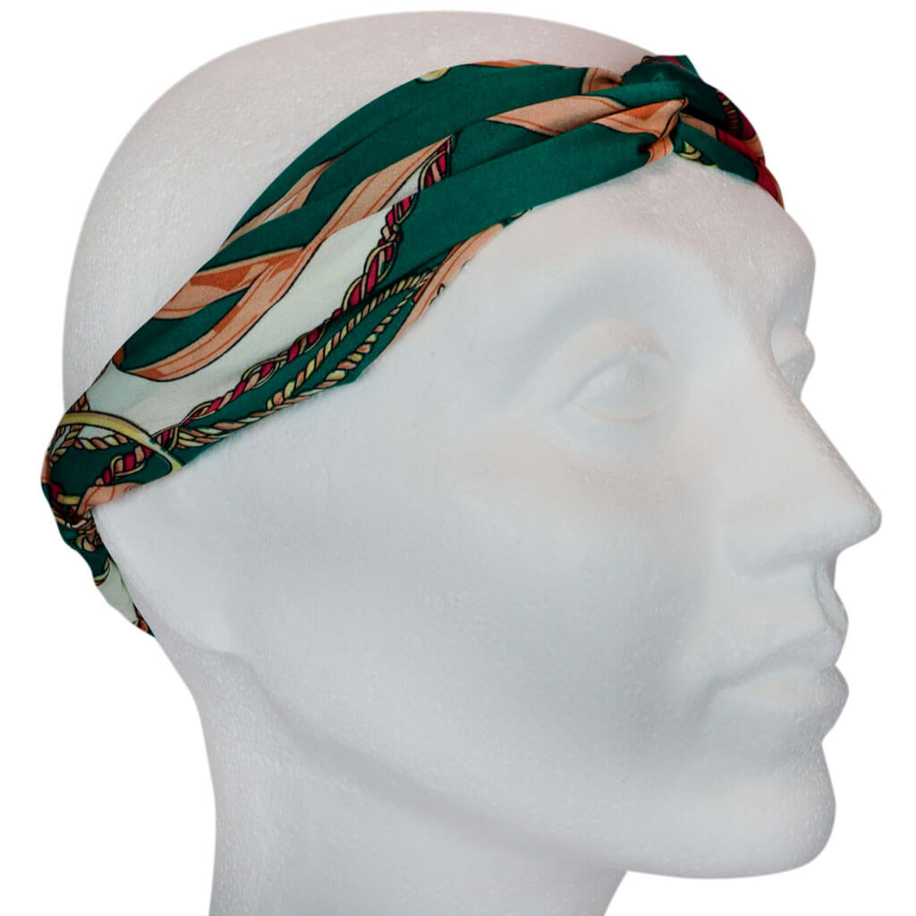 Ett mönstrat elastiskt hårband
