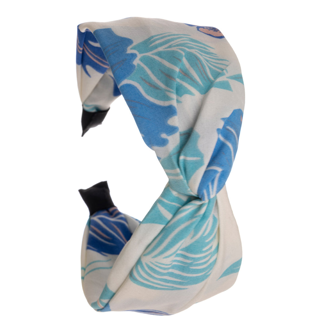 En blomma mönstrad bred hårkrage