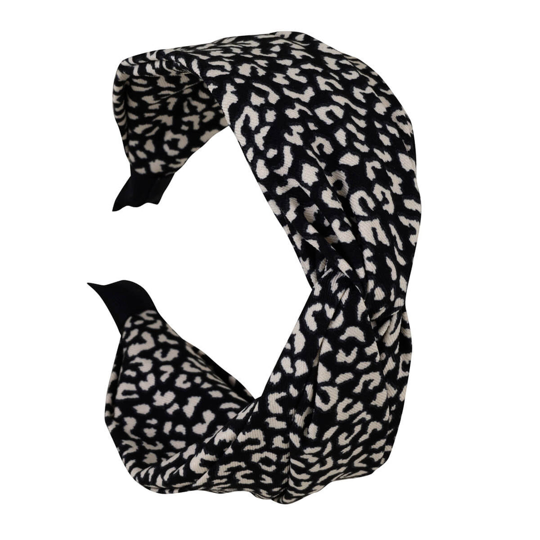 Bred fläckig mjuk hårkrage 7cm