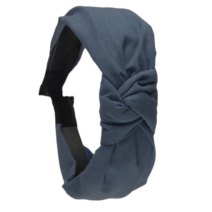 Enfärgat jeans hårband med knut 2,9cm