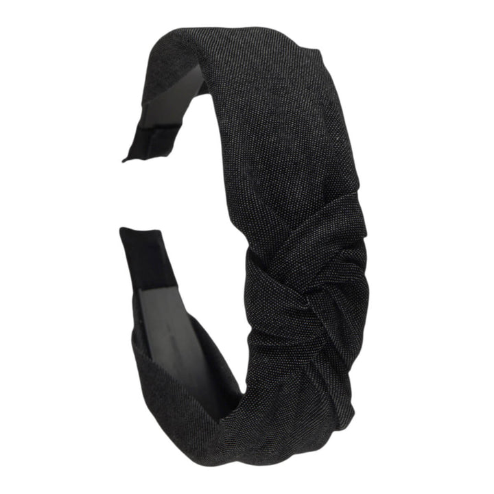 Enfärgat jeans hårband med knut 2,9cm