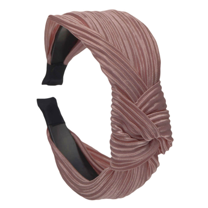 Plised Satin Hair Collar med en knut 2,9 cm