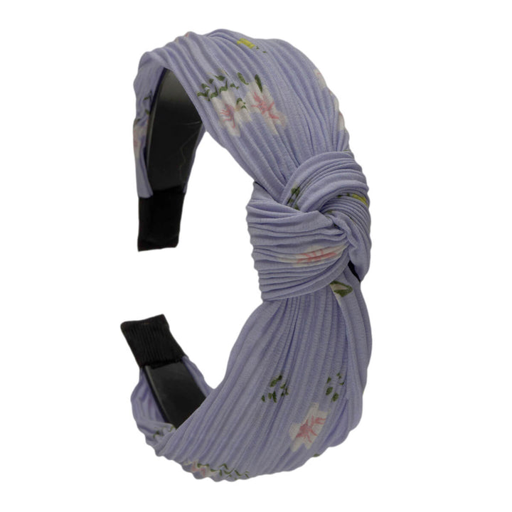 Pliseed Flower Pattern Hair Panel with a knot 2.9cm