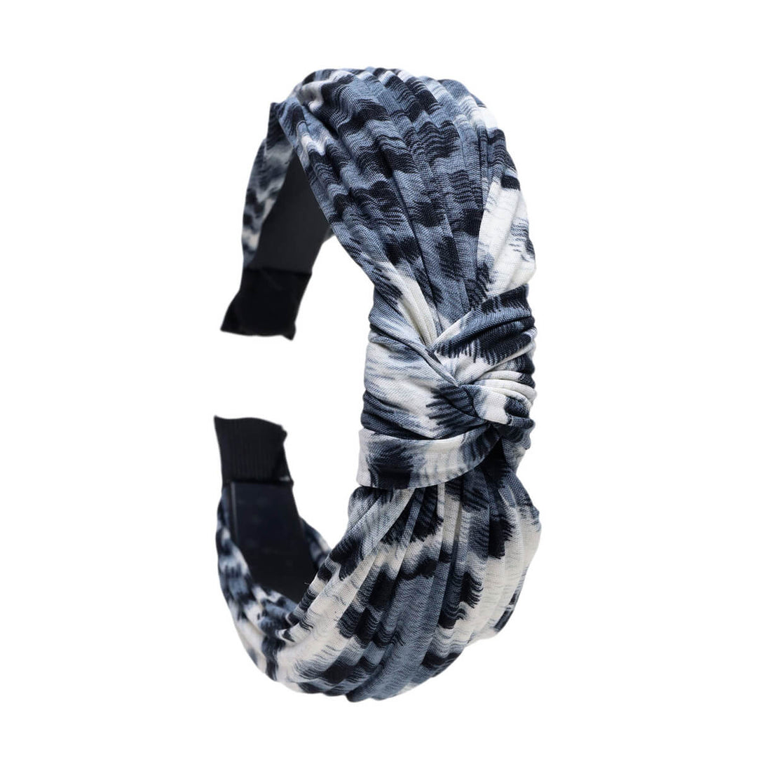 Plissé animal hairband with knot 2,9cm