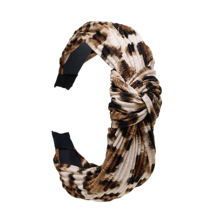 Plissé animal hairband with knot 2,9cm