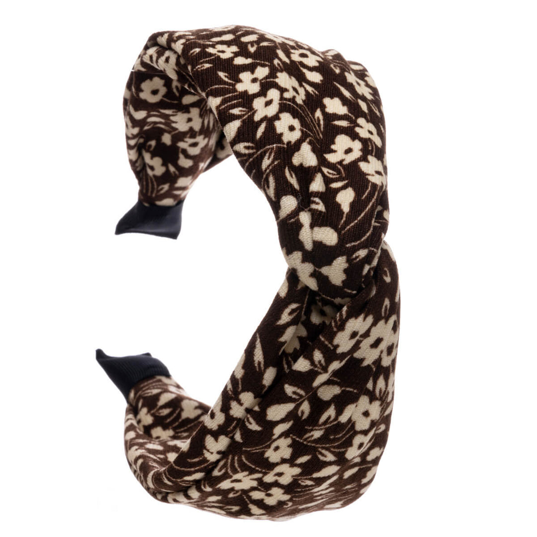 Flower pattern wide hairband 6,5cm