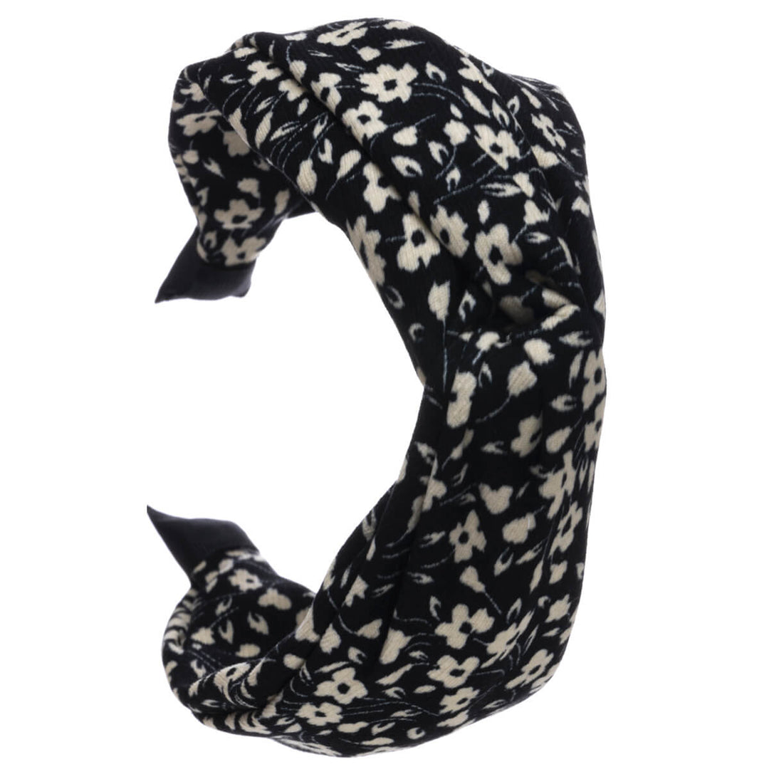 Flower pattern wide hairband 6,5cm