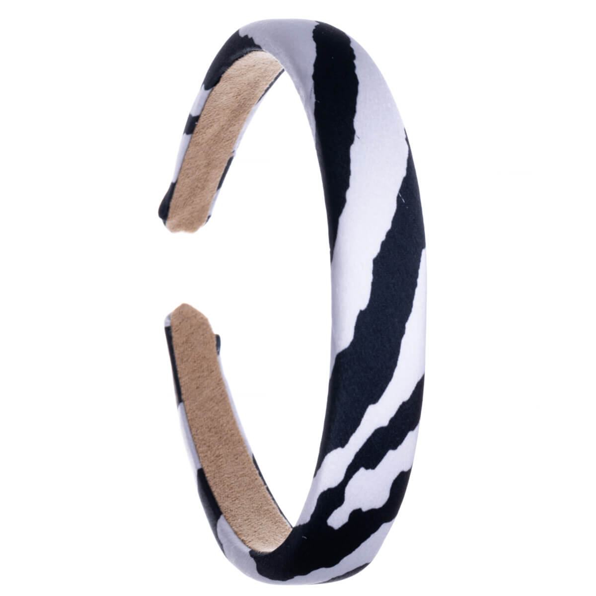 Black and white satin hairband 2cm