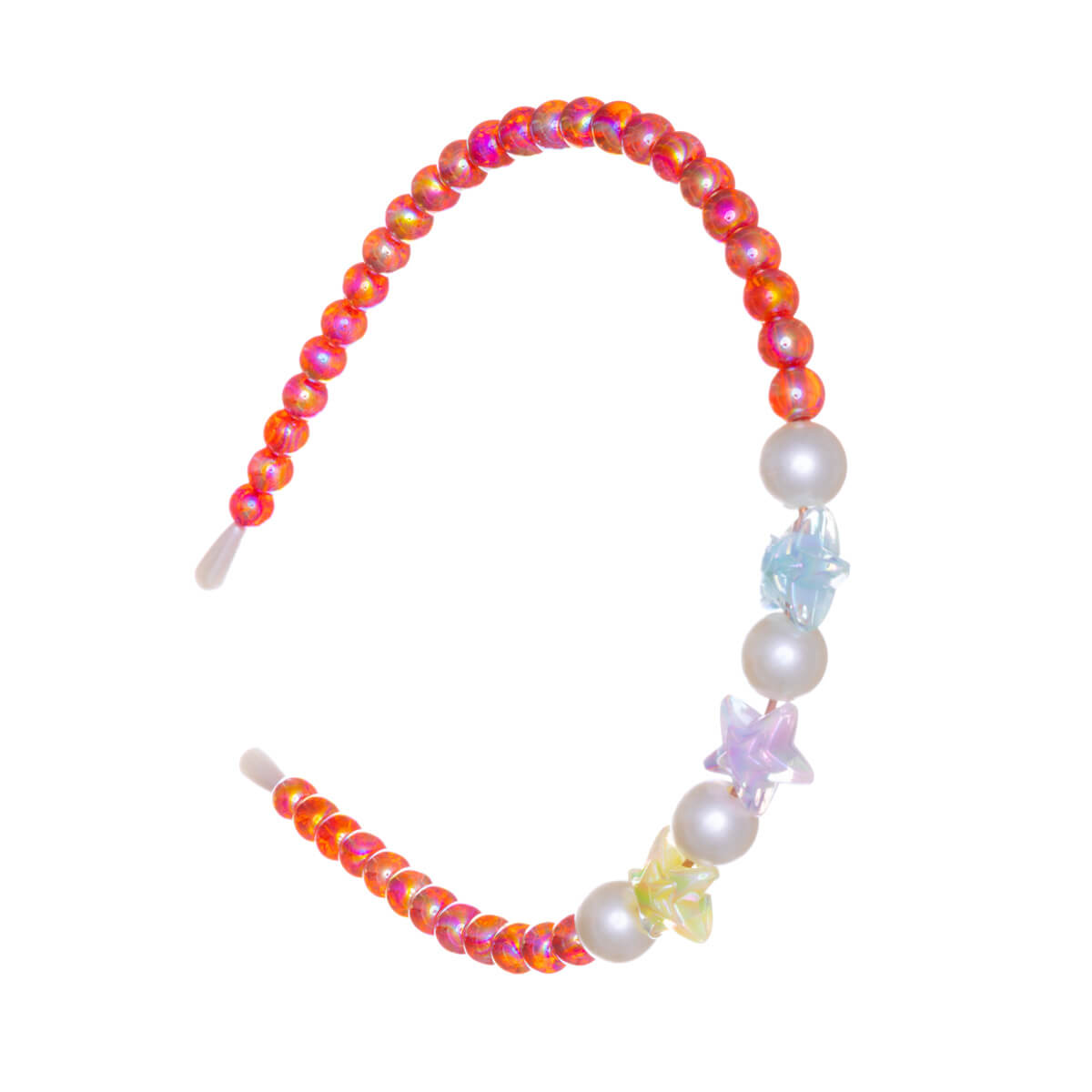 Colorful beaded hairband with stars for children