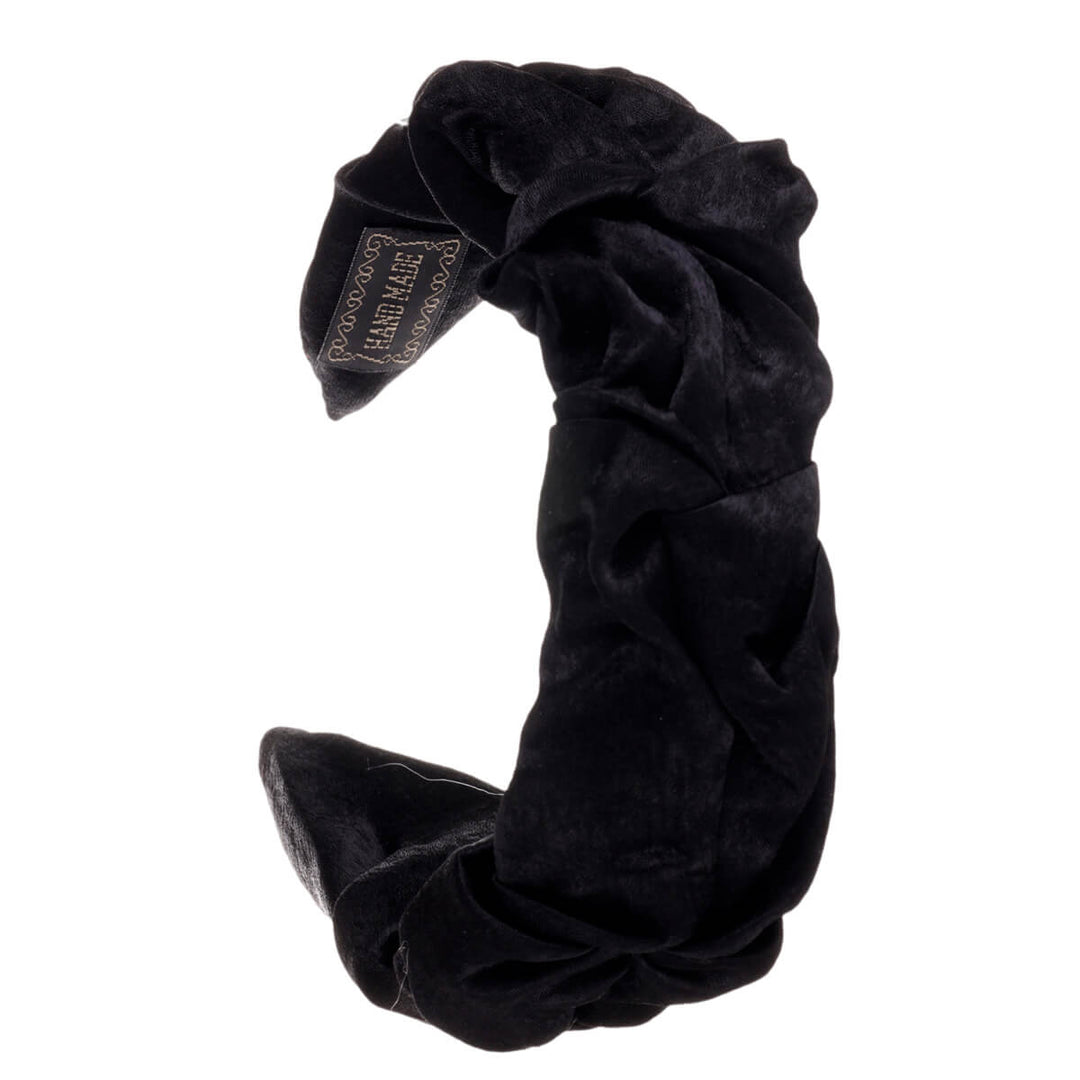 Wrinkled wide monochrome hairband 5,5cm