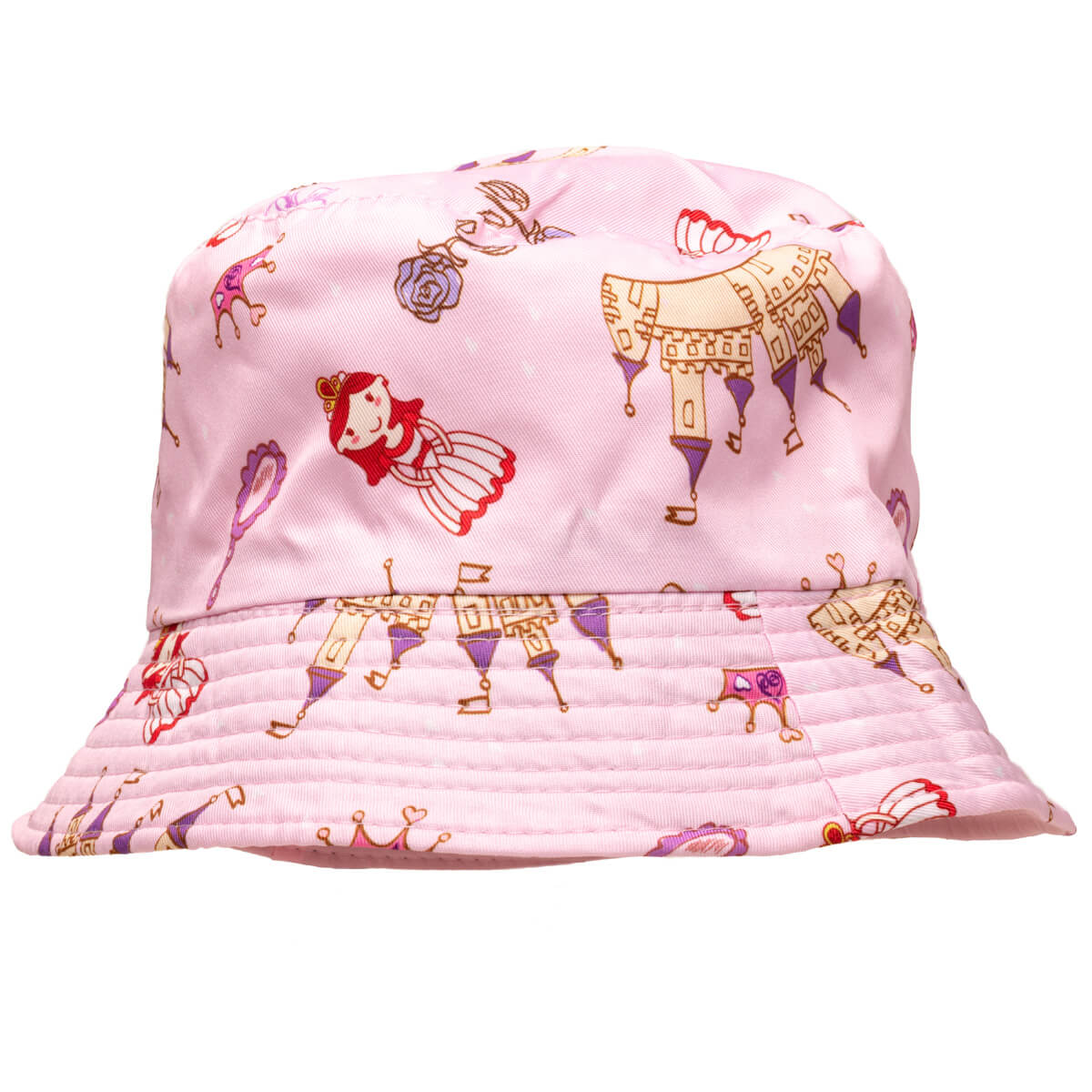 Patterned children's fishing hat reversible