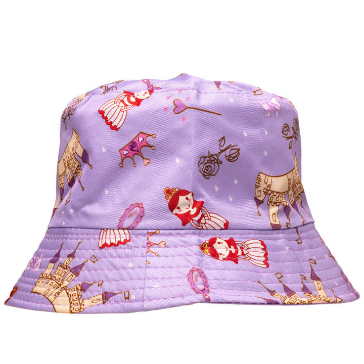 Patterned children's fishing hat reversible