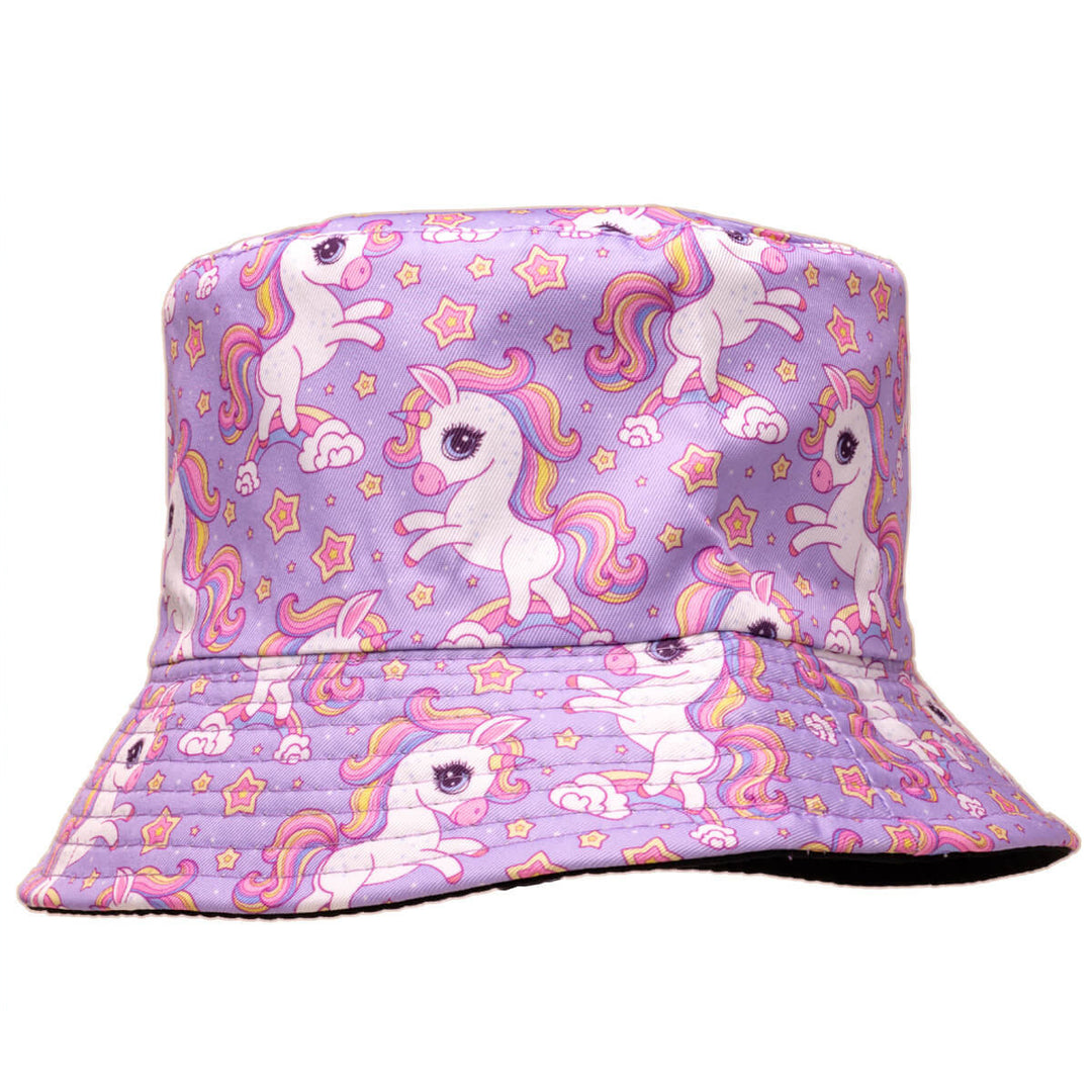 Unicorn children's fishing hat reversible