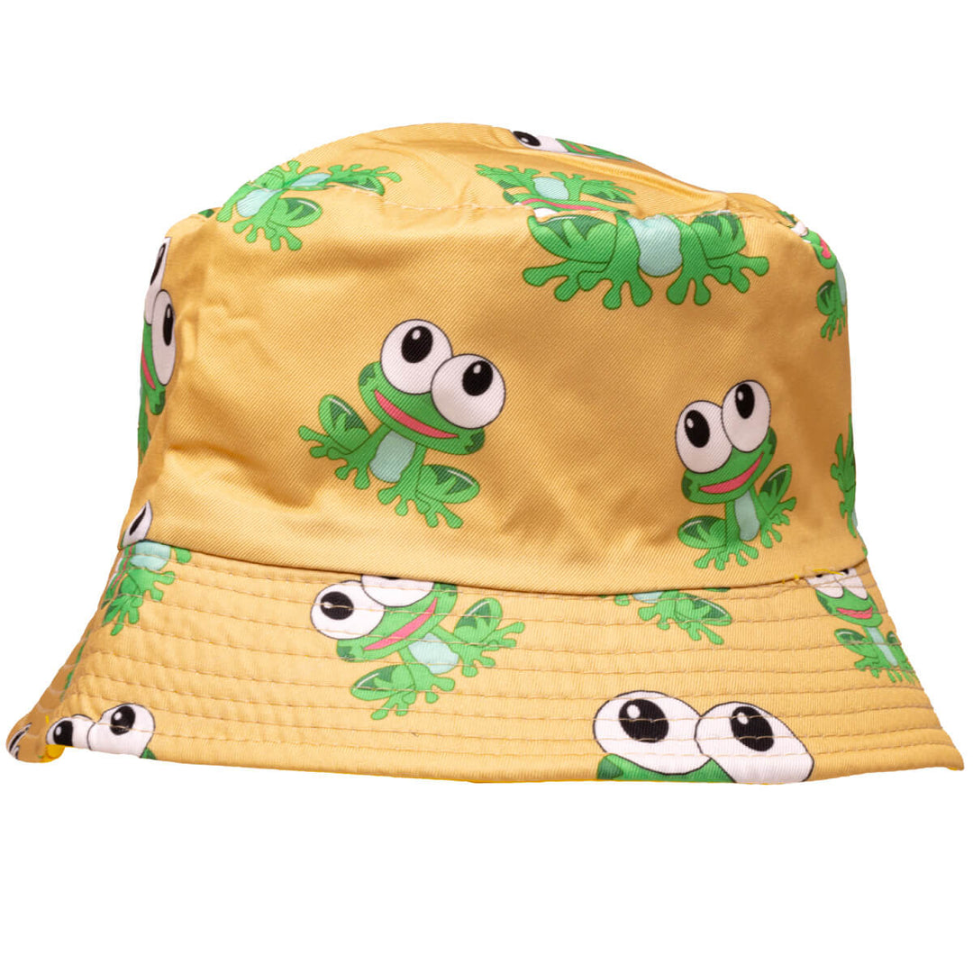 Frog children's fishing hat reversible