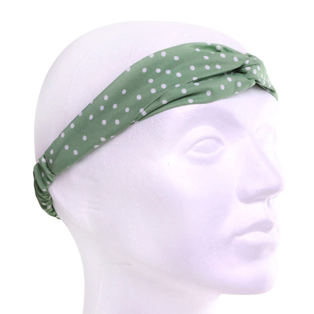 Elastiskt hårband i prickigt tyg