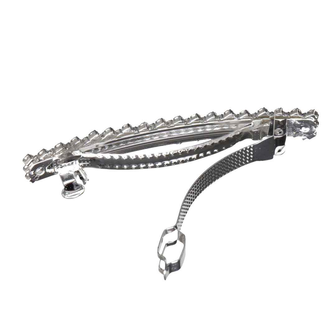 A glittering rhinestone hair buckle