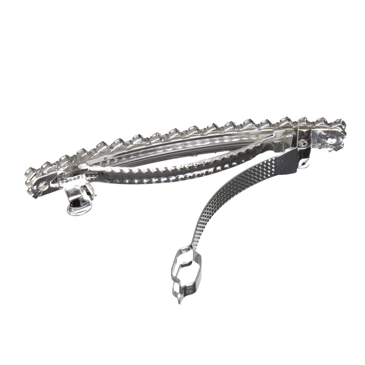 A glittering rhinestone hair buckle