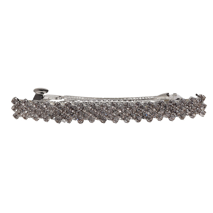 A glittering rhinestone hair buckle