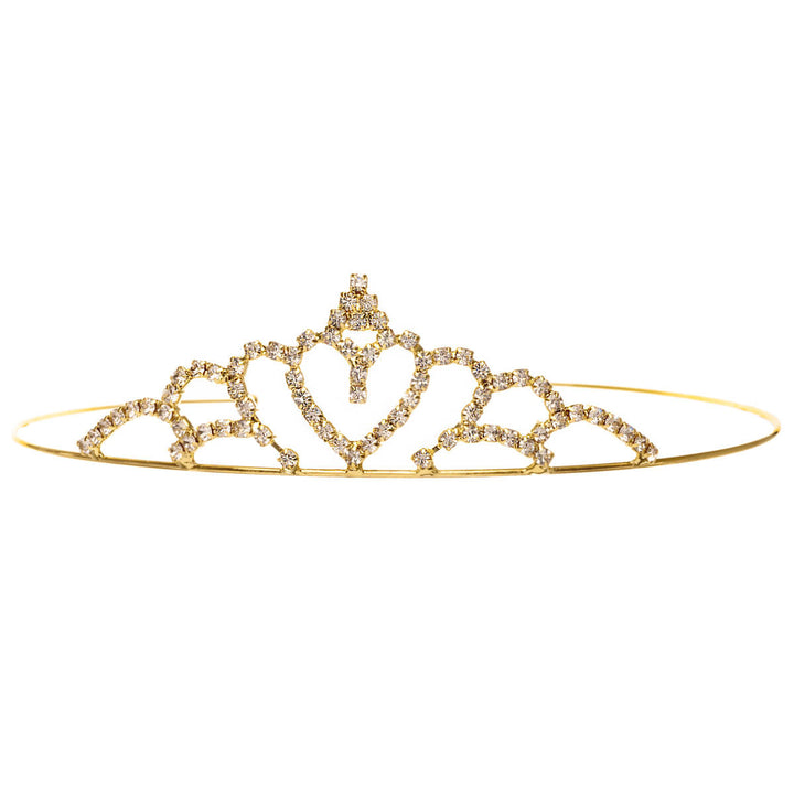 Glass stone tiara hairstyle hair clip