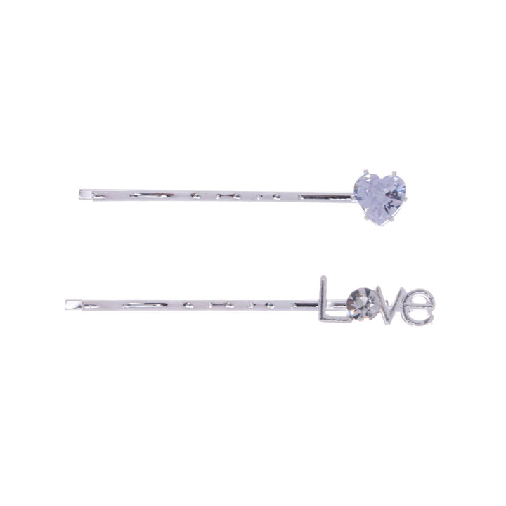 Sparkling love hairpin set 2pcs