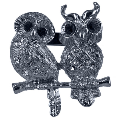 Brooch with two owls