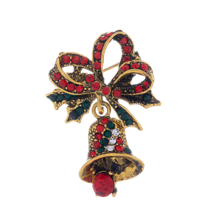 Christmas brooch Christmas clock