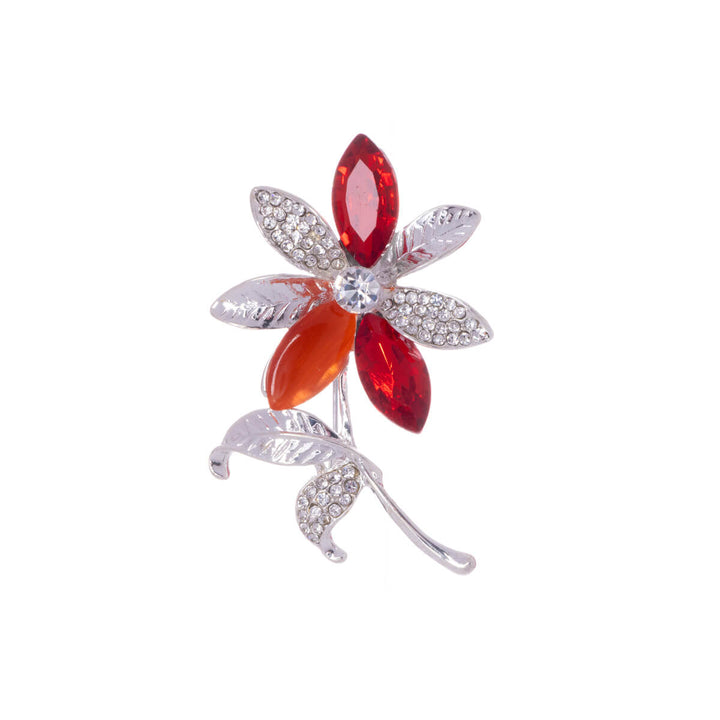 A glittering flower of the brooch