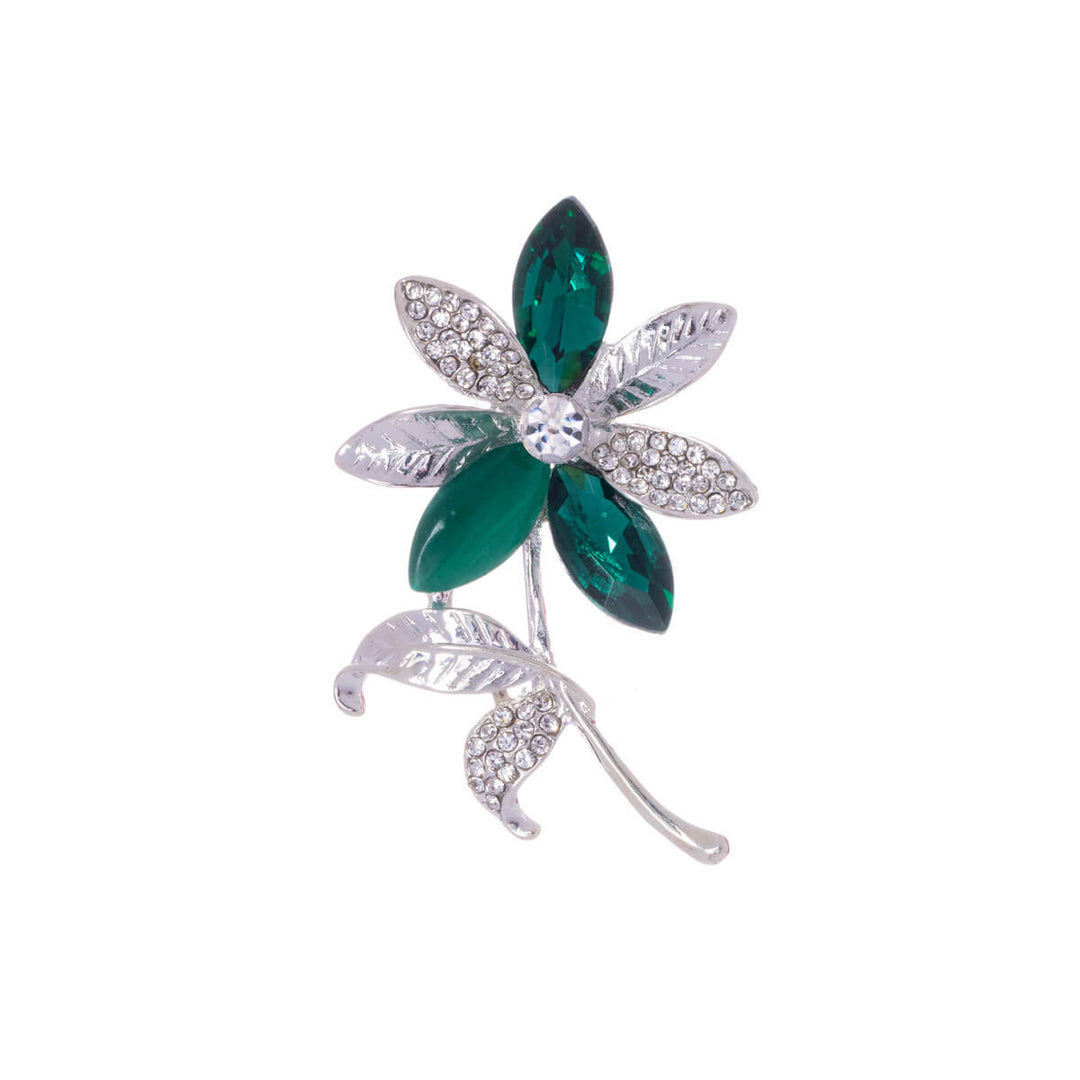 A glittering flower of the brooch