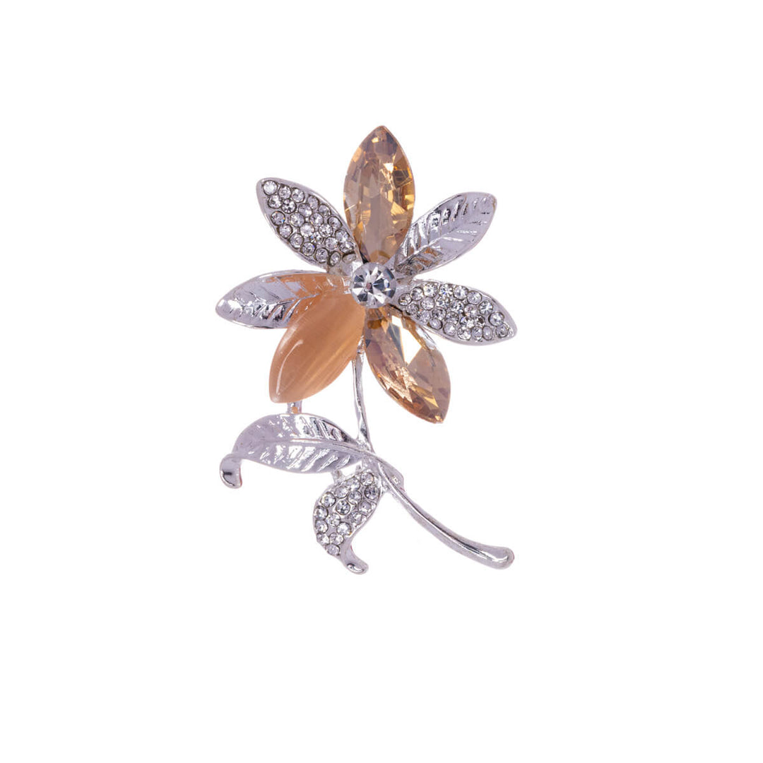 A glittering flower of the brooch