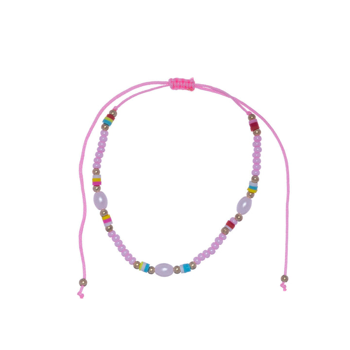 Colorful adjustable ankle bracelet with beads - Ninja.fi