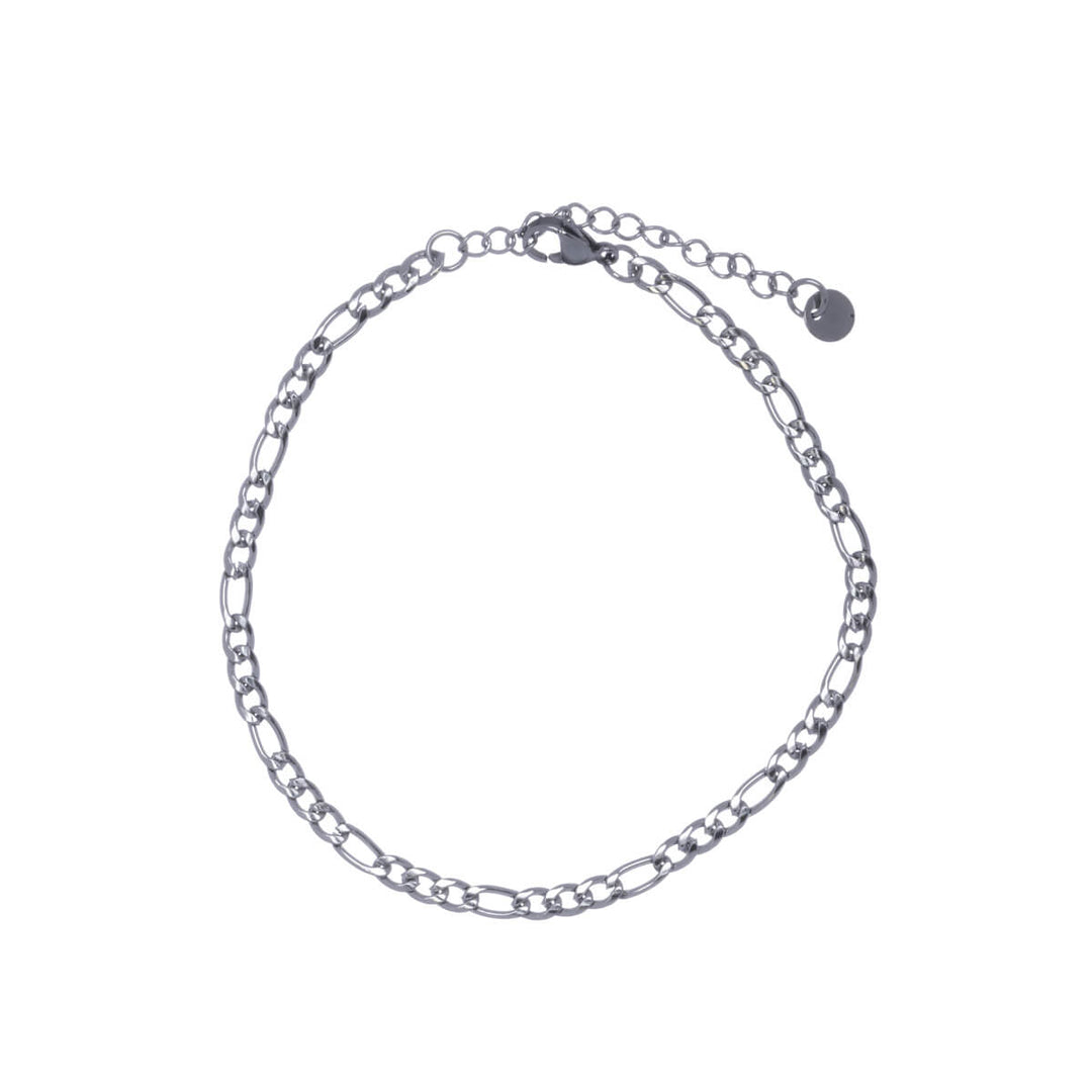 Steel ankle chain flat figaro chain (Steel 316L)