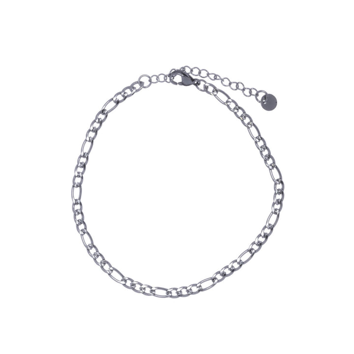 Steel ankle chain flat figaro chain (Steel 316L)