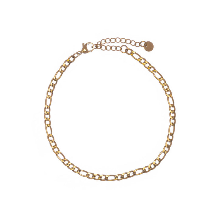 Steel ankle chain flat figaro chain (Steel 316L)