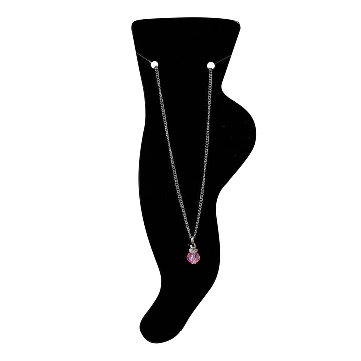 Ankelkedja med glaspärla (stål 316L)