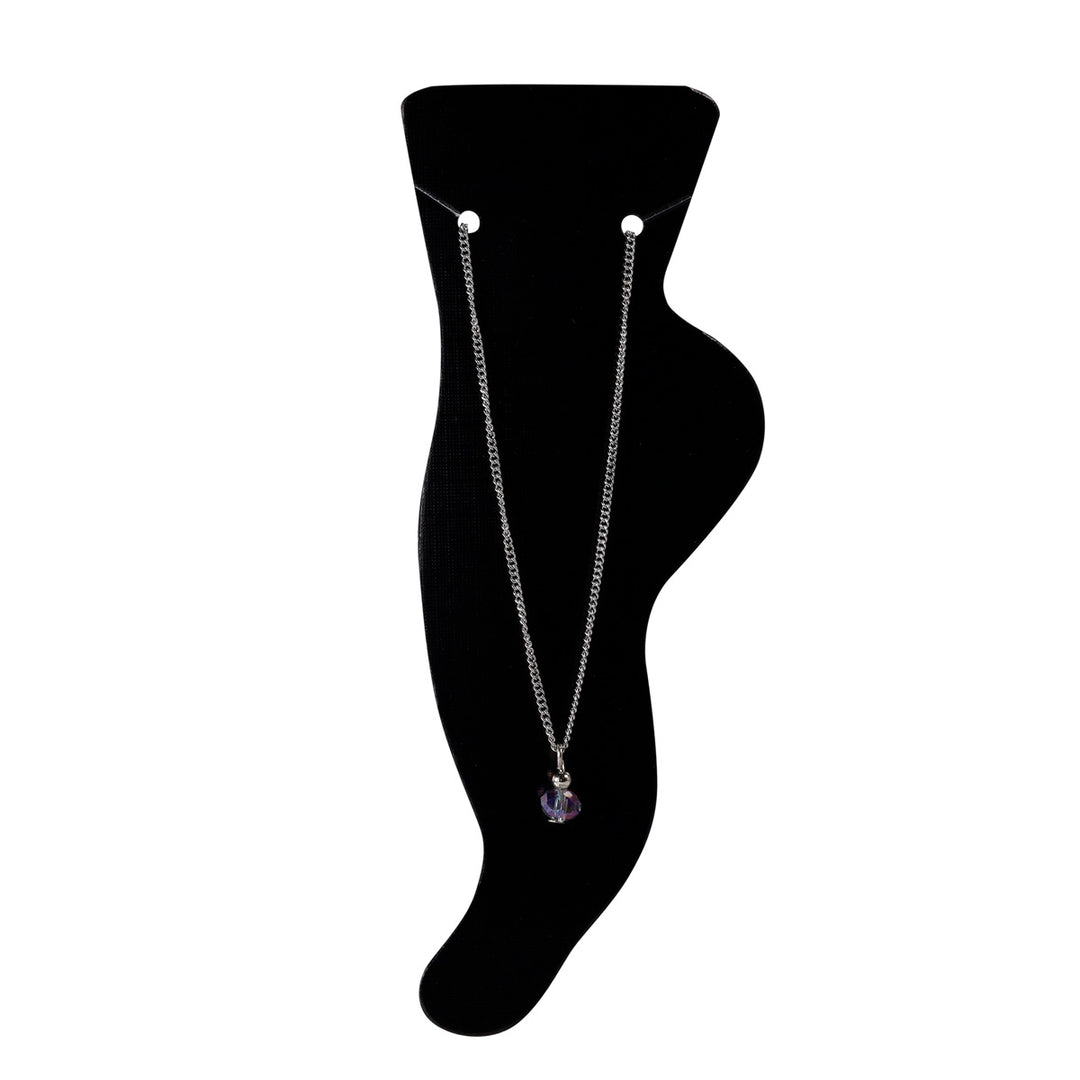 Ankelkedja med glaspärla (stål 316L)