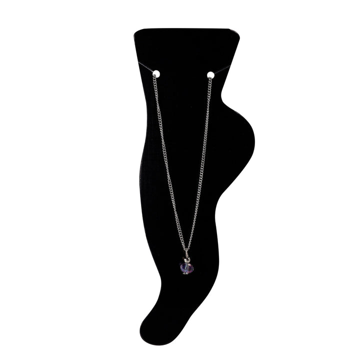 Ankelkedja med glaspärla (stål 316L)