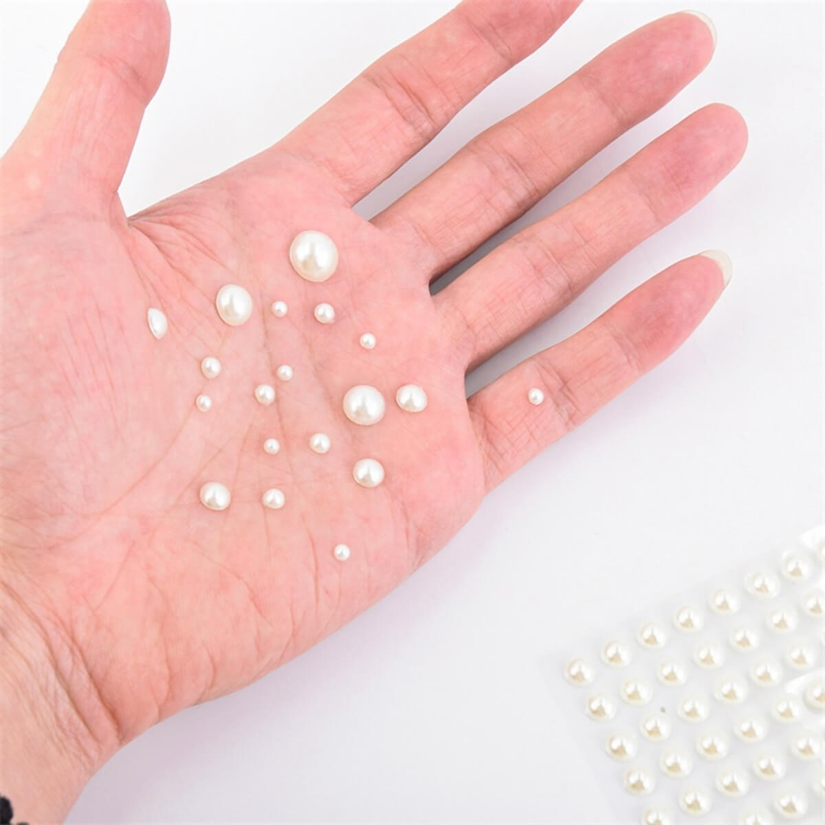 Hair beads and skin stickers 8mm 36pcs