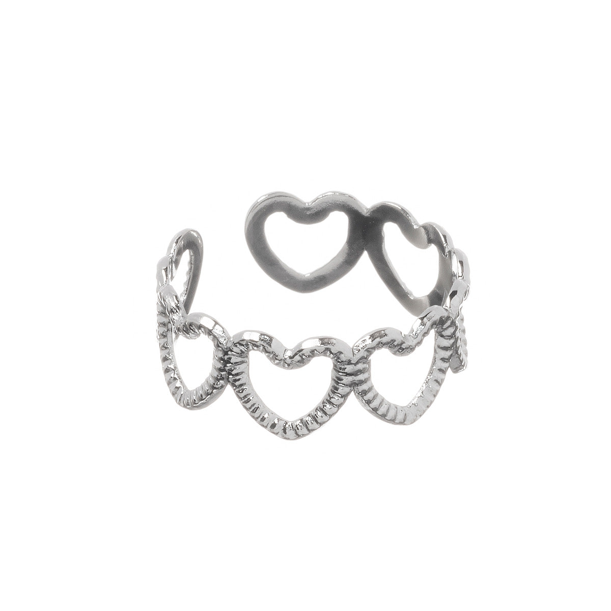 Heart ring steel 316L