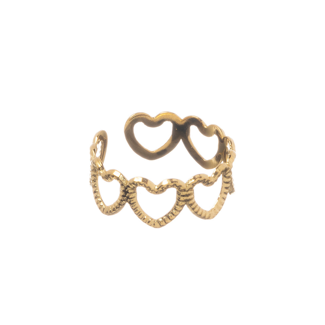 Heart ring steel 316L