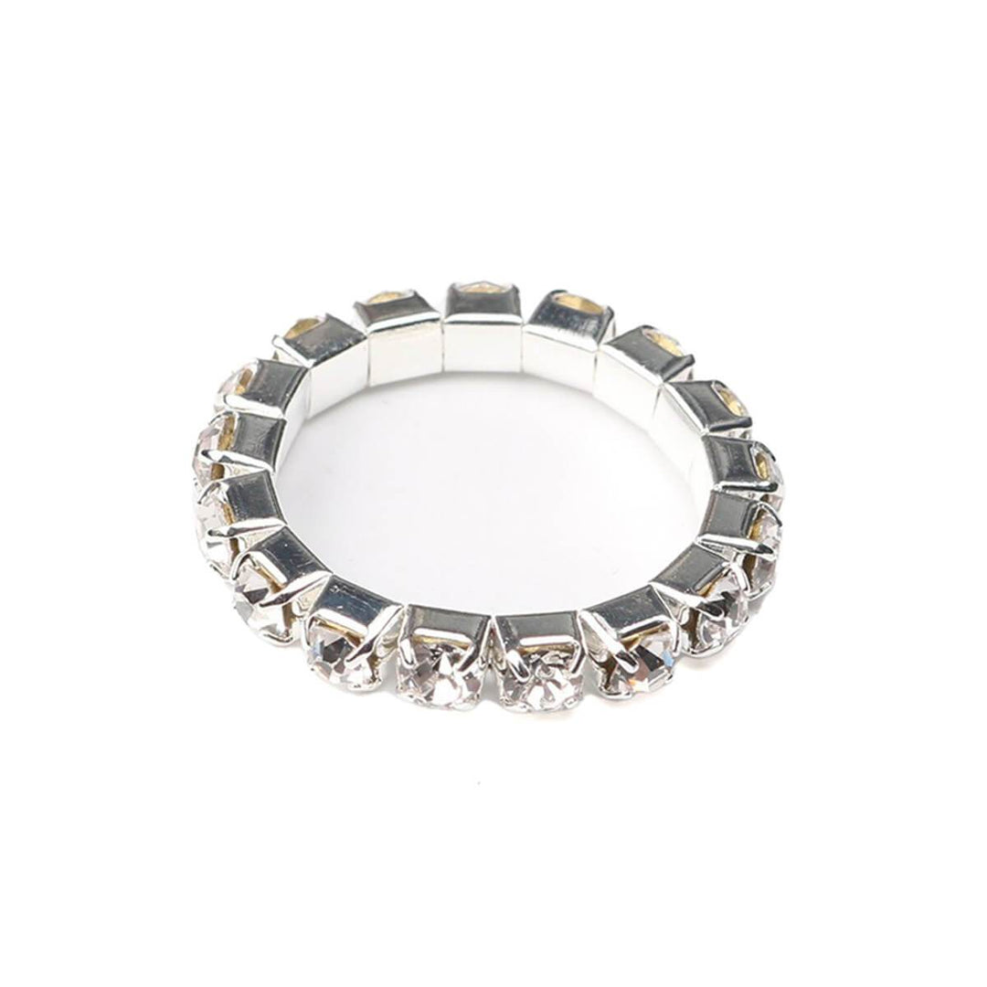 Rhinestone necklace, earrings, bracelet and ring