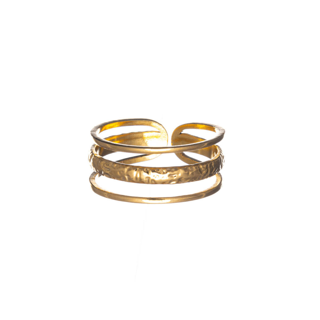 Three row ring single size steel ring (Steel 316L)