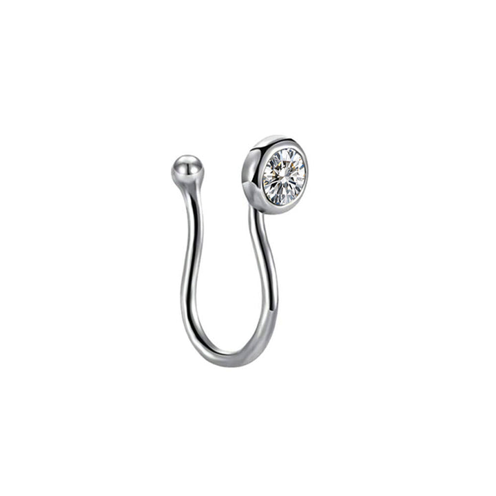 One stone fake nose ring