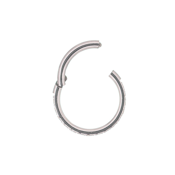 Hinged segment ring clicker pebbled 1.2mm (steel 316L)